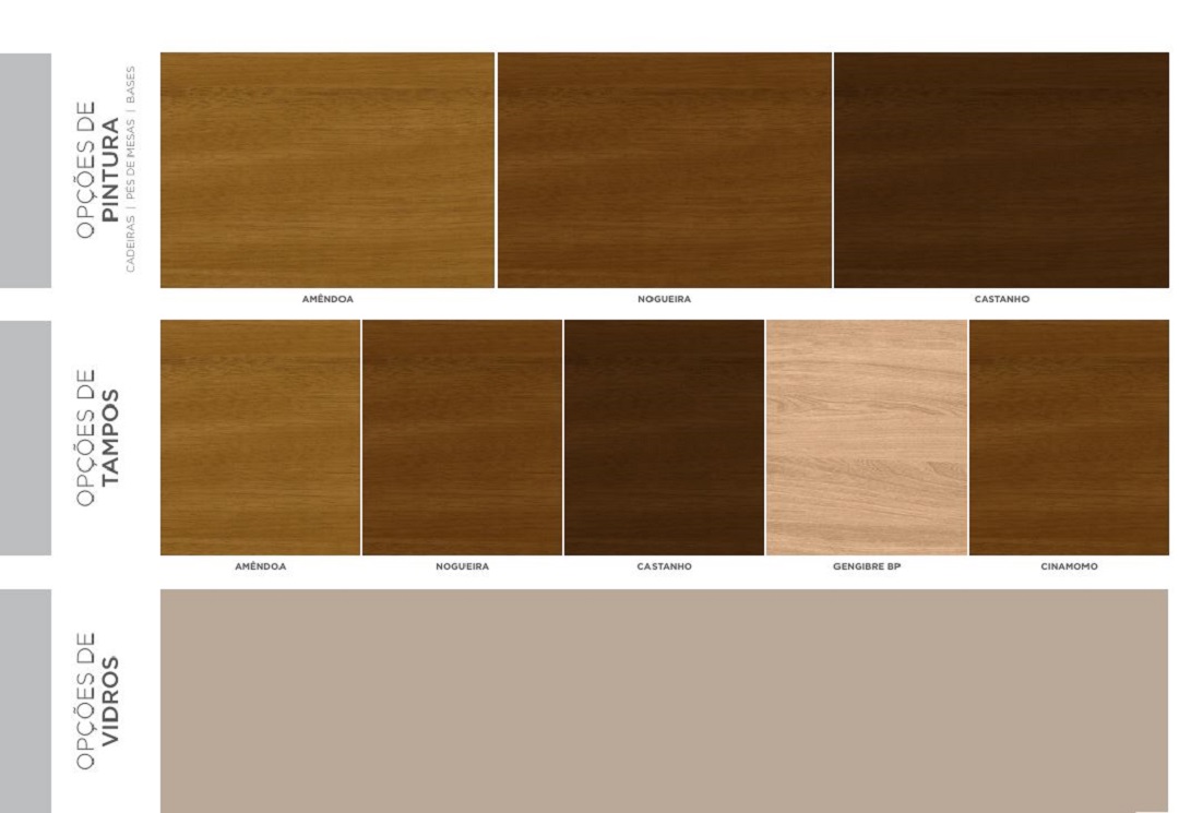 cores para tampo e estrutura flamingo